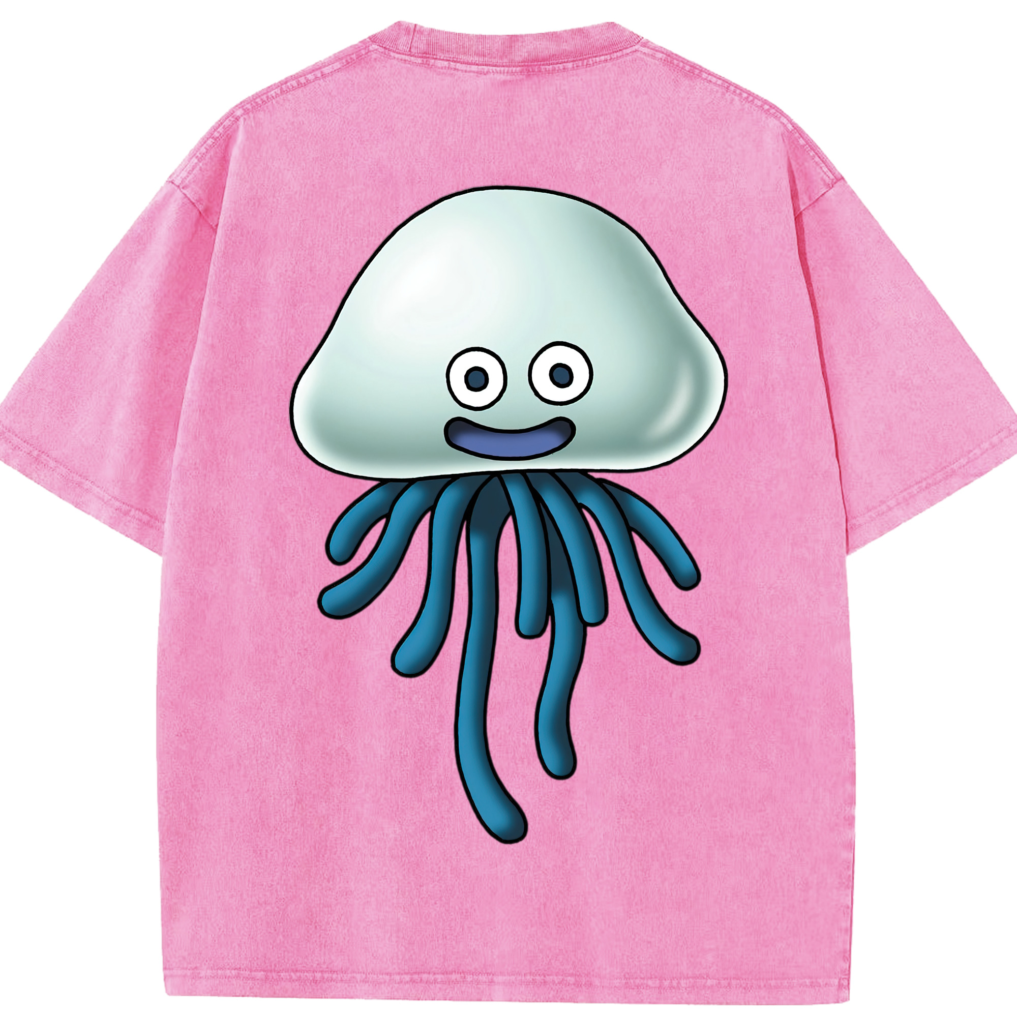 （画像用） ドラゴンクエスト Doragon Kuesuto Dragon Quest 綿100% ヴィンテージ風 半袖Tシャツ（背面プリント）